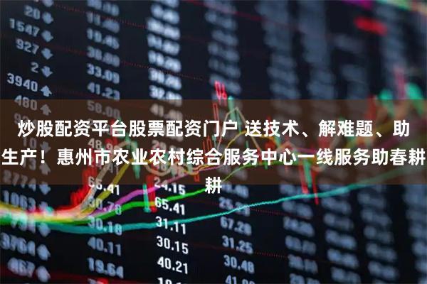 炒股配资平台股票配资门户 送技术、解难题、助生产!惠州市农业农村综合服务中心一线服务助春耕